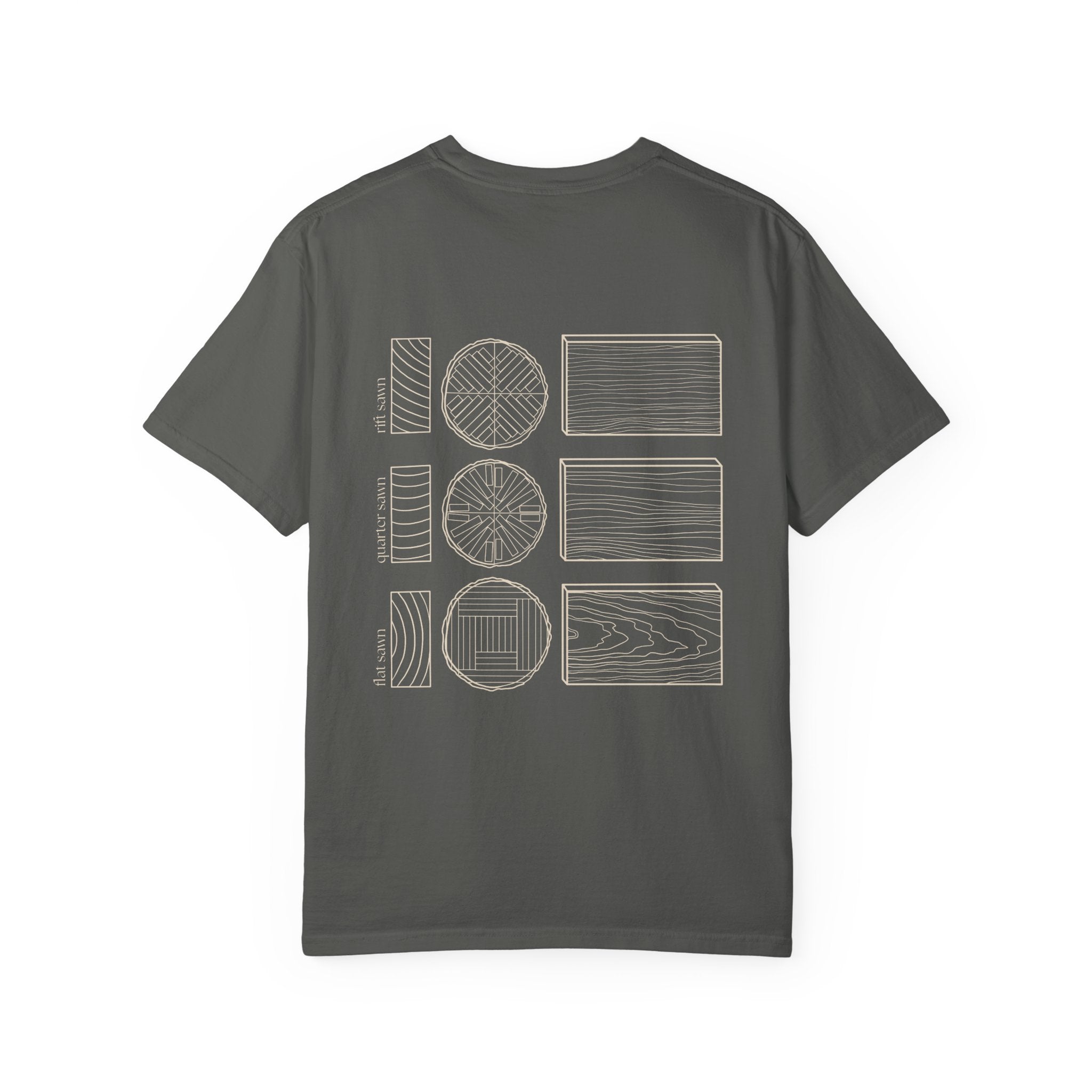 Woodworking Fundamentals Tee - Grain Types (dark colors)