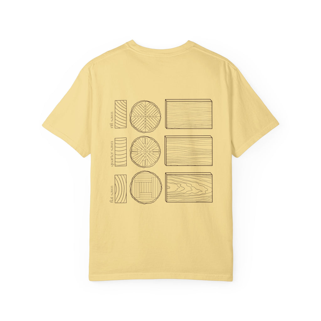 Woodworking Fundamentals Tee - Grain Types (light colors)