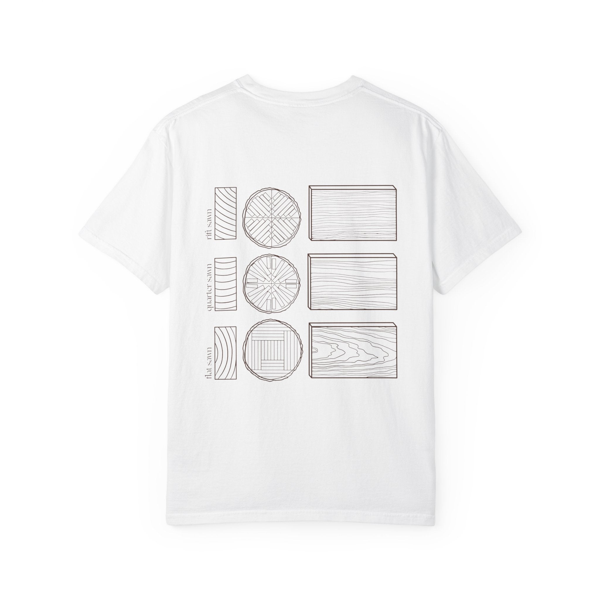 Woodworking Fundamentals Tee - Grain Types (light colors)