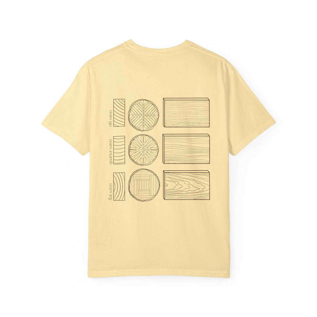 Woodworking Fundamentals Tee - Grain Types (light colors)