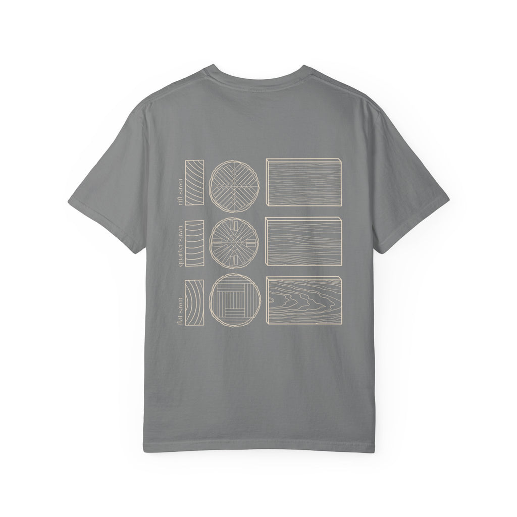 Woodworking Fundamentals Tee - Grain Types (dark colors)