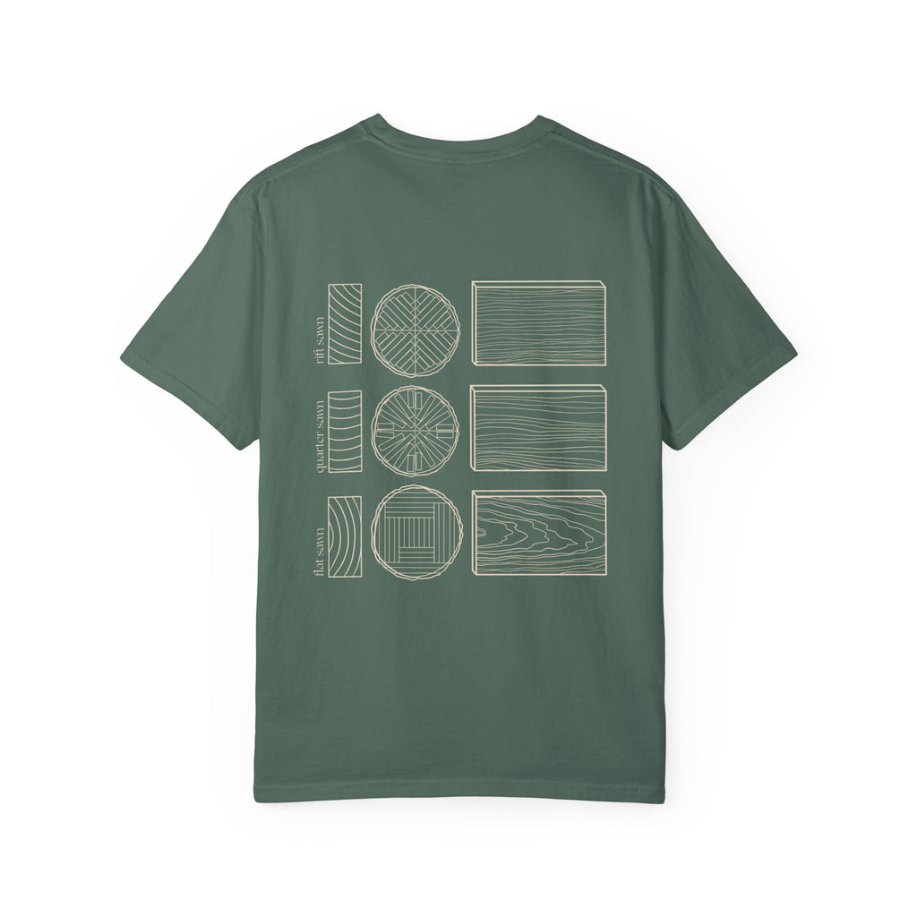 Woodworking Fundamentals Tee - Grain Types (dark colors)