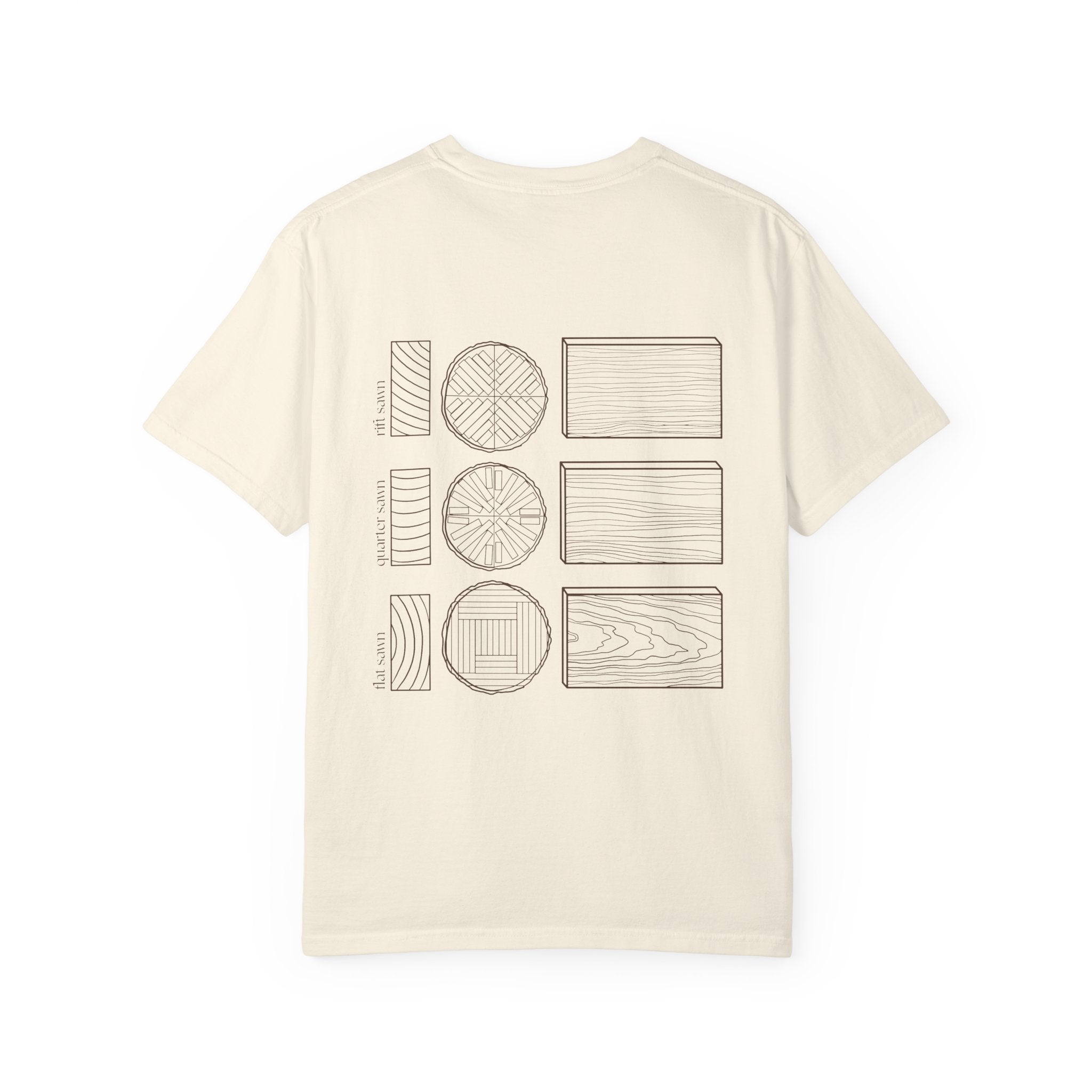 Woodworking Fundamentals Tee - Grain Types (light colors)